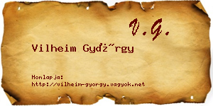 Vilheim György névjegykártya